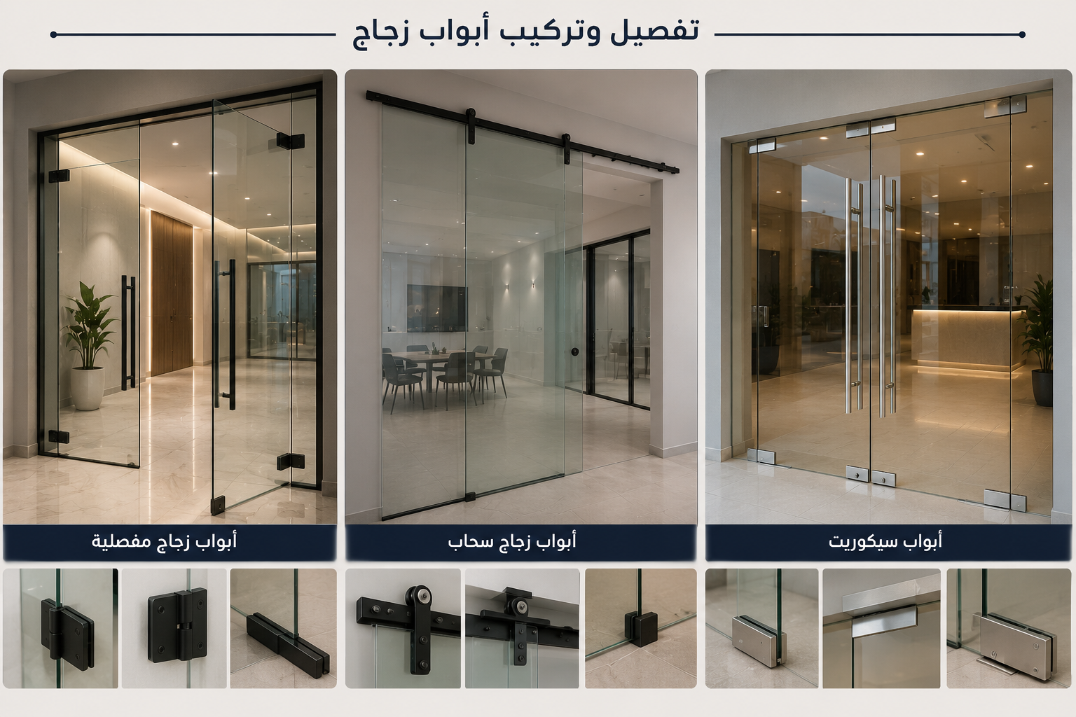 أبواب زجاج المدينة المنورة